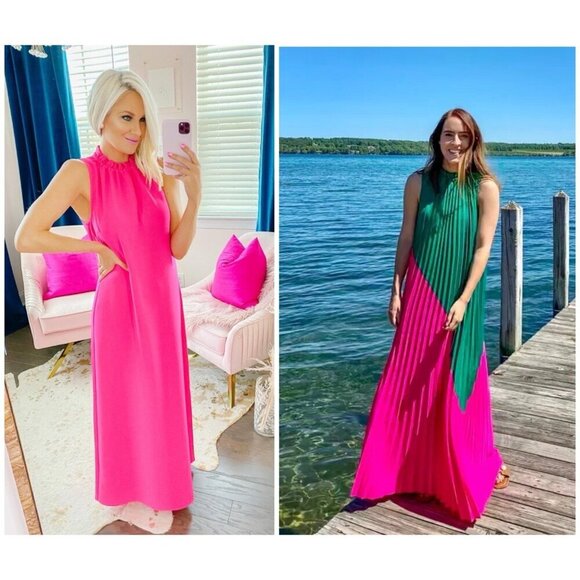 Sail to Sable Ruffle Neck Emma Maxi Dress Hydrandea Blue $248 Women’s XL - Picture 5 of 12